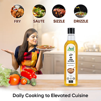 Wooden cold pressed White Sesame Oil - 500 ML