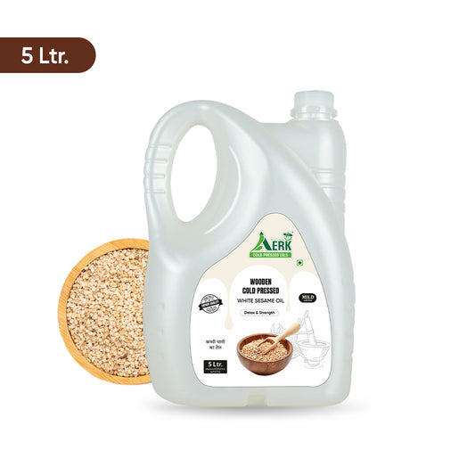 Wooden cold pressed White Sesame Oil - 5 Liter