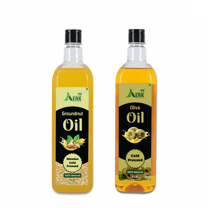 Golden Grove Blend: Groundnut Oil Infused with Olive Oil