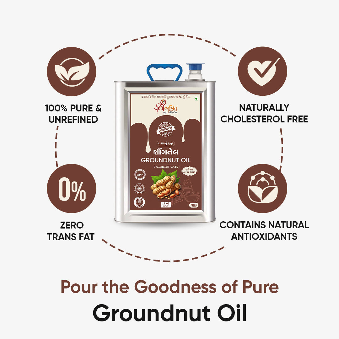 Shree Bhakti Oils Cold Pressed Groundnut Oil - 15 KG