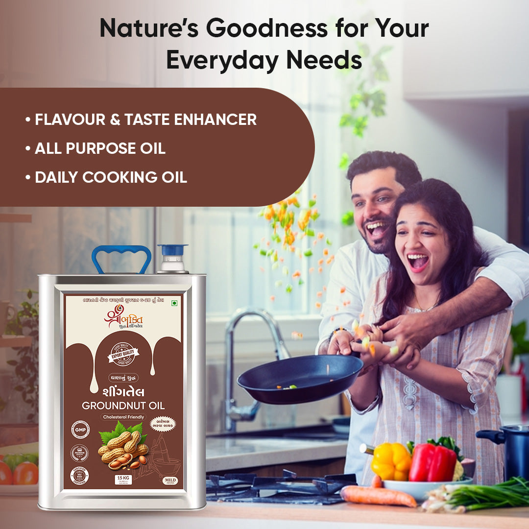 Shree Bhakti Oils Cold Pressed Groundnut Oil - 15 KG