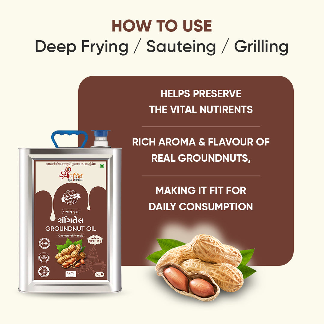 Shree Bhakti Oils Cold Pressed Groundnut Oil - 15 KG