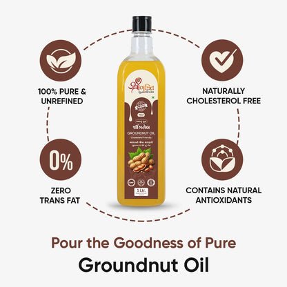 Shree Bhakti Oils Cold Pressed Groundnut Oil - 1 Liter