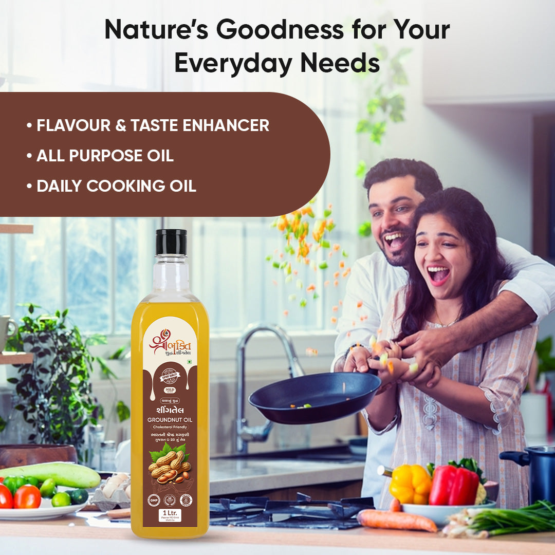 Shree Bhakti Oils Cold Pressed Groundnut Oil - 1 Liter