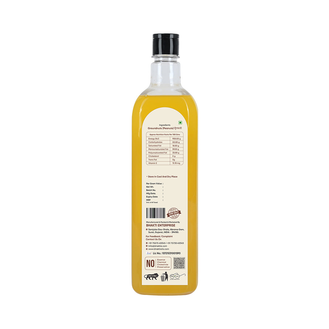 Shree Bhakti Oils Cold Pressed Groundnut Oil - 1 Liter