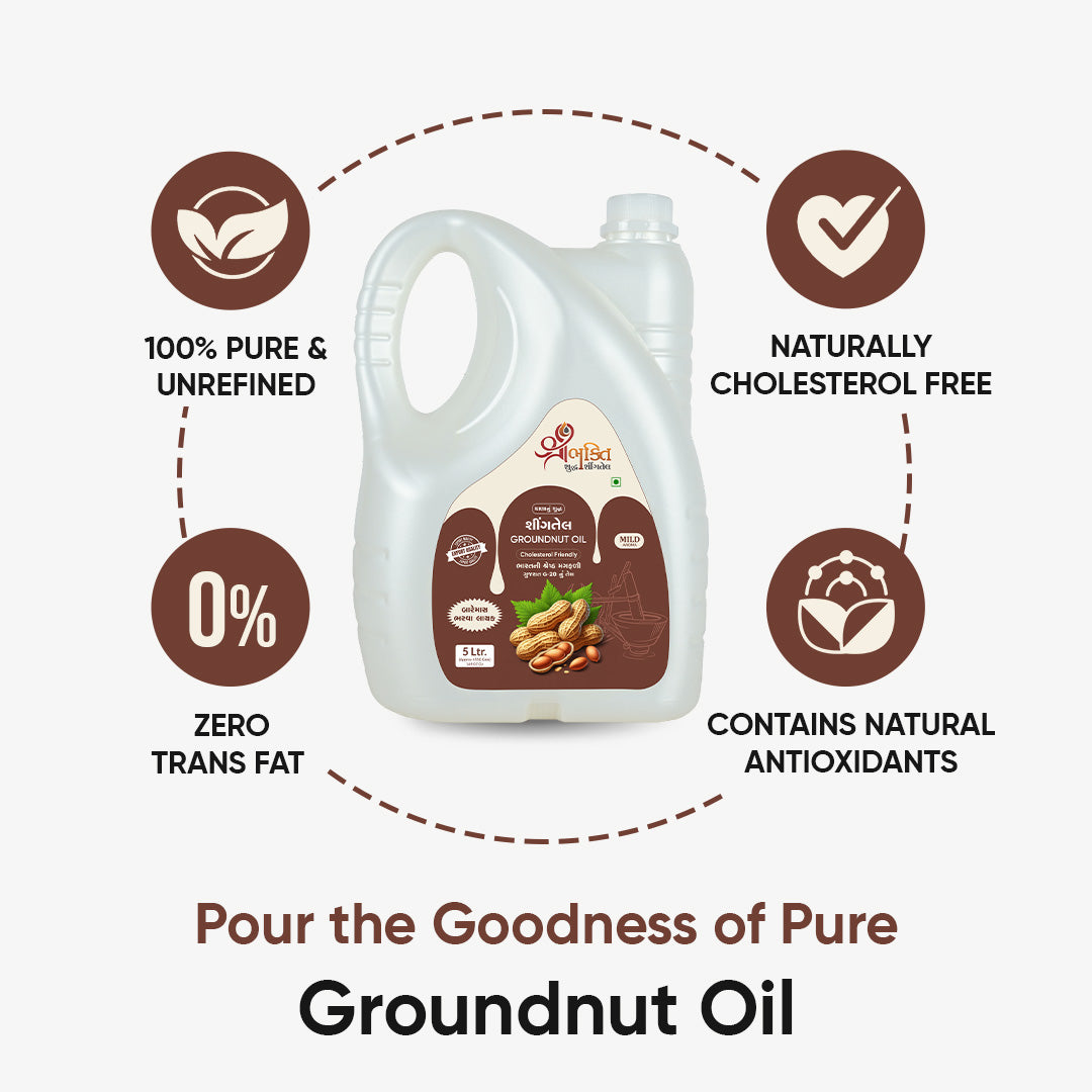 Shree Bhakti Oils Cold Pressed Groundnut Oil - 5 Liter