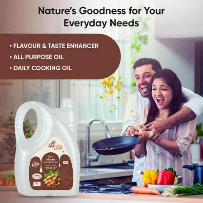 Shree Bhakti Oils Cold Pressed Groundnut Oil - 5 Liter